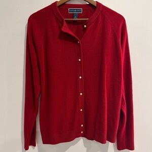 KAREN SCOTT Red Cardigan